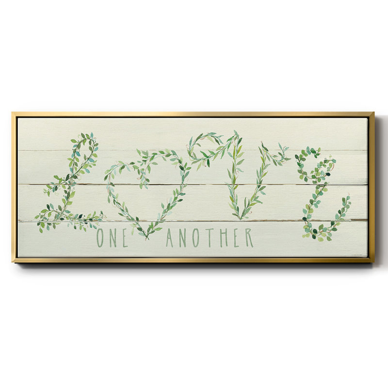 Shiplap Vines Love - toile encadrée