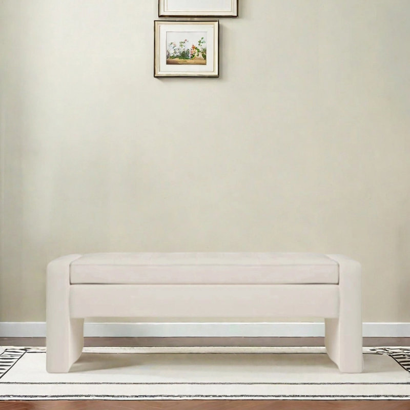 Banc de rangement simple, siège de vestiaire et siège moelleux, H 17,72 po x l 59,06 po x P 19,69 po