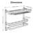 Towel Rack for Bathroom with Tier Shelf, Double Bar and Hooks, Foldable Top Design, Wall Mounted Stainless Steel Storage Organizer, Drill-Free or Screw Installation, Matte Black-136358760