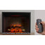 Ayame Electric Fireplace Insert with Fire Crackling Sound, Remote Control, 750/1500W, Black, 22 53/64 Inches Wide, 20 3/64 Inches High-1212512309