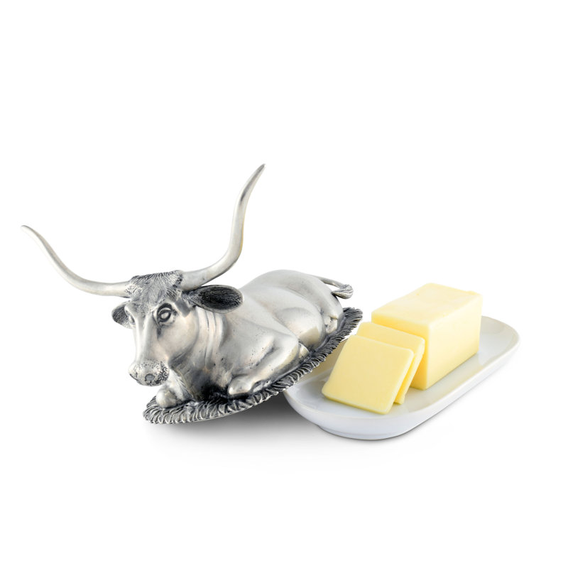 Western Pewter Butter Dish
