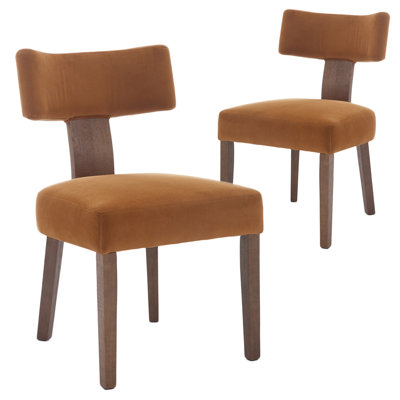 Mid Century Upholstered Dining Chairs Side Chairs Farmhouse Dining Chair with Wood Legs