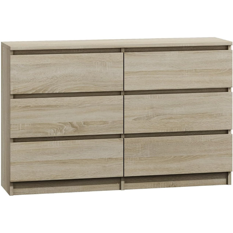 120cm W 6 - Drawer Chest of Drawers, Sonama