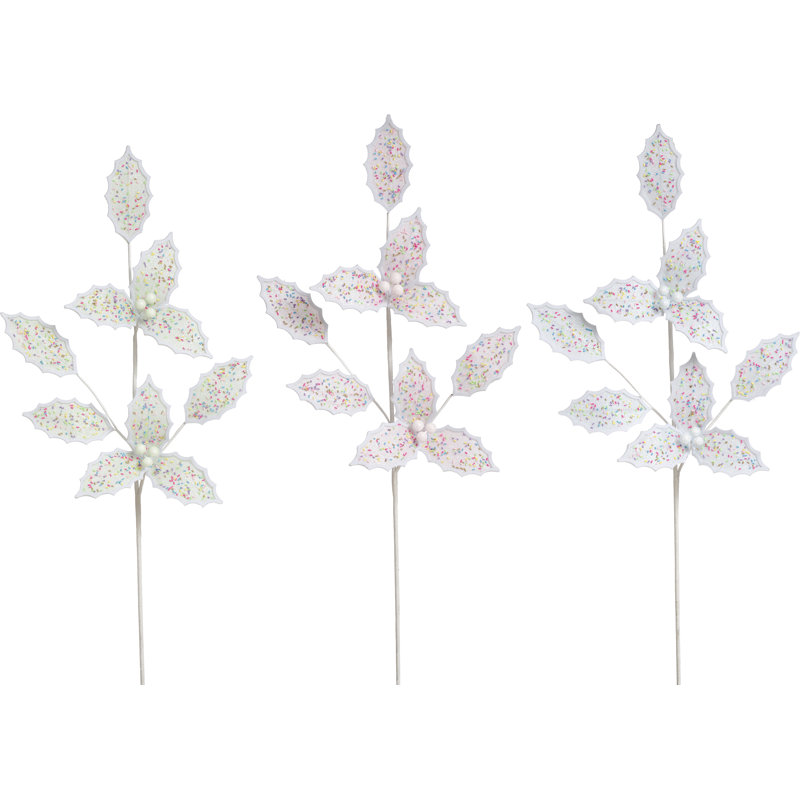Christmas Holly Candy Pick Decorative Accent