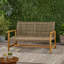 Causeuse en bois et osier pour terrasse Patio