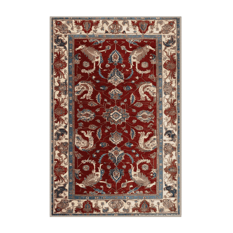 Tapis brun lavable à la machine, Rectangulaire 7 pi x 10 pi