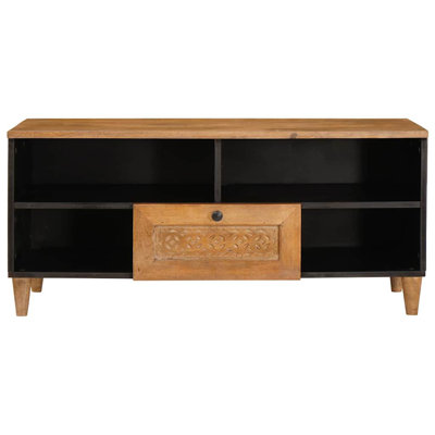 TV Cabinet With Drawer 105 X 33 X 46 Cm Solid Mango Wood