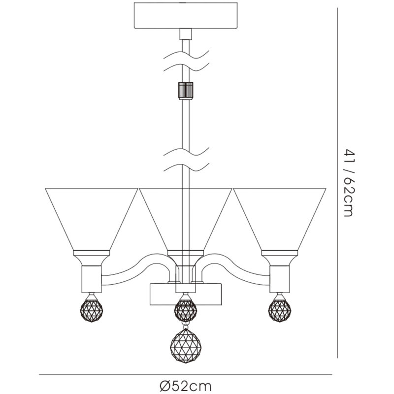 Dononvan 3 - Light Shaded Chandelier