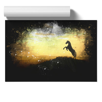 Horse at Sunset - Unframed Painting