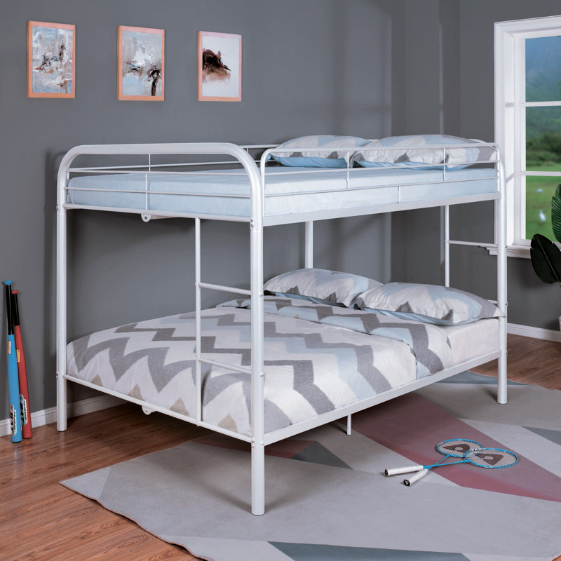 Lit superposé standard Avtandil, Blanc, Double sur double