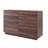 52"W Modern 8 Drawer Double Dresser, Wood Tall Chest of Drawers with Curved Profile Design-1817098317