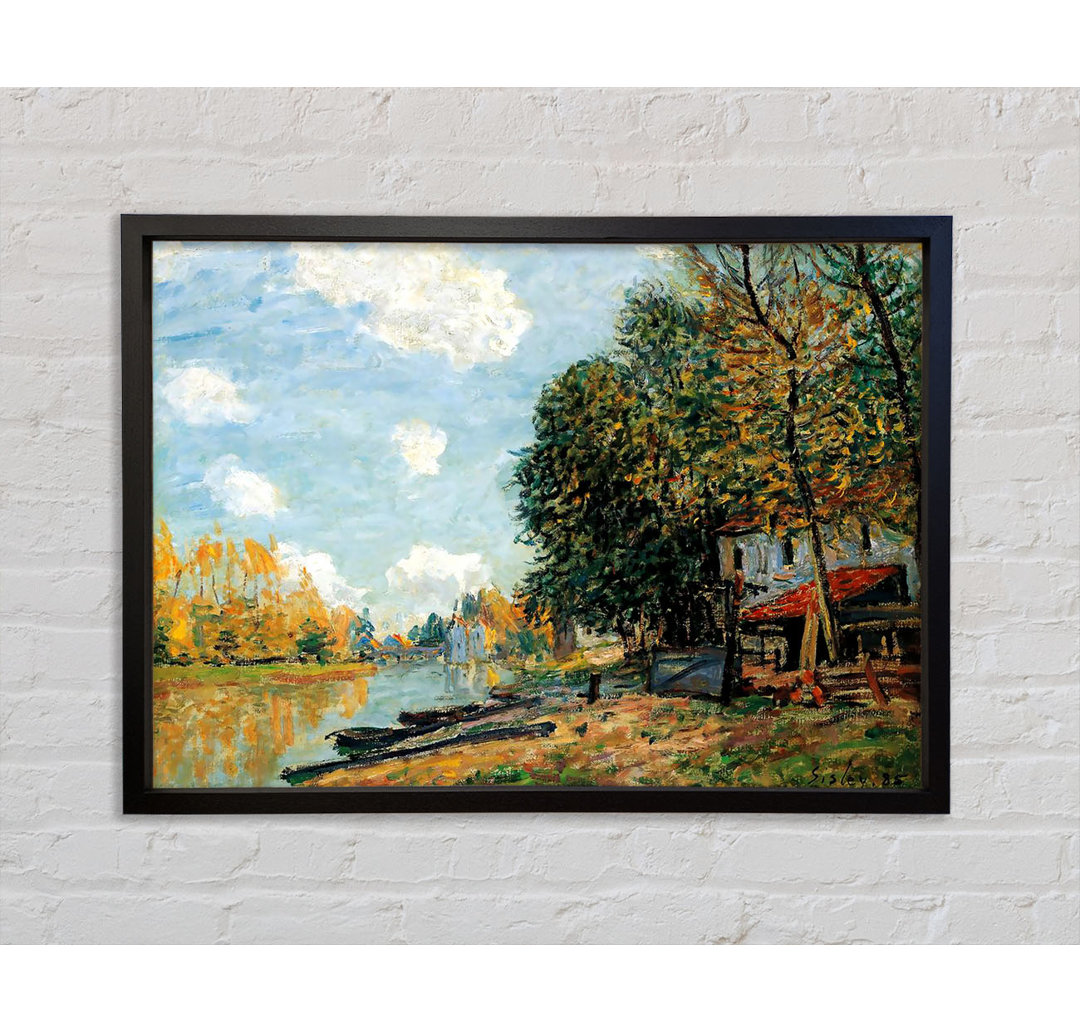 Sisley Moret On The Banks Of The River Loing - Einzelbildrahmen Kunstdrucke auf Leinwand