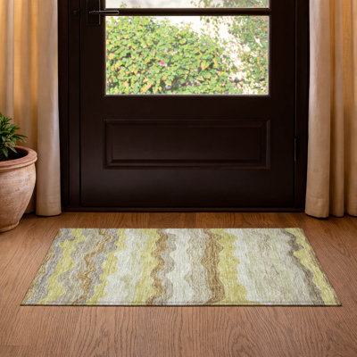 Premium Machine Washable Mayfield AMF2397 Striped Rug