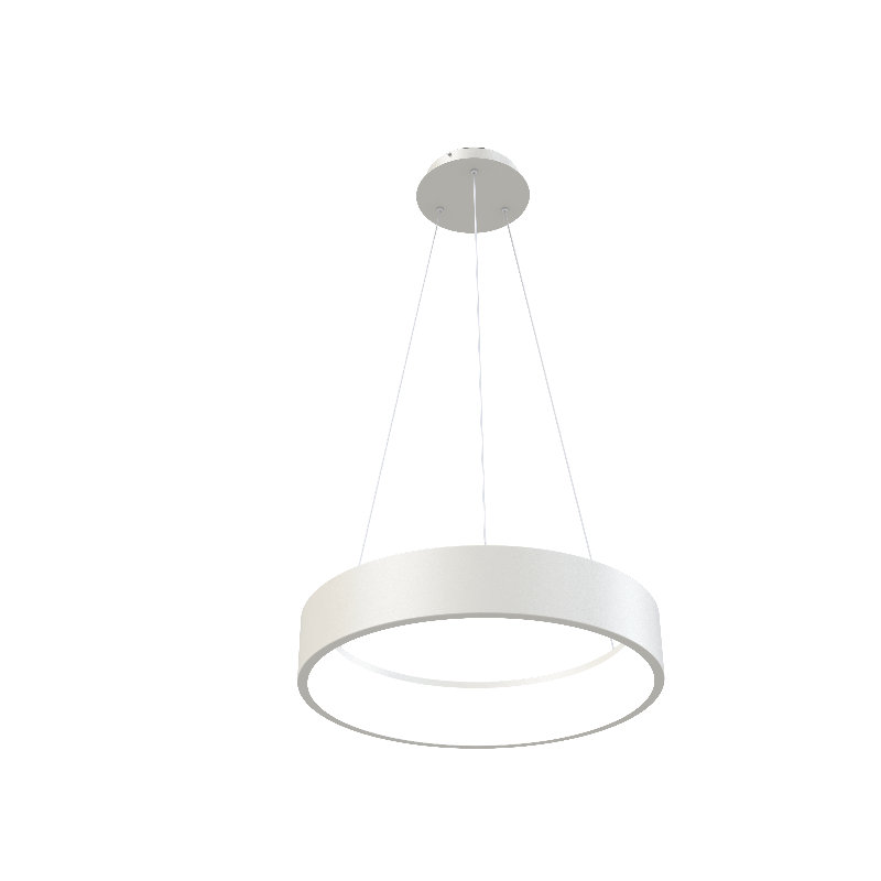 Circuit 1 - Light Single Drum LED Pendant, White, 4.4" H x 23.5" W x 23.5" D