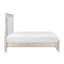 Lit de style moderne avec finition gris clair et tête de lit à rétroéclairage à DEL avec mobilier de chambre en bois 1pc-1919264799