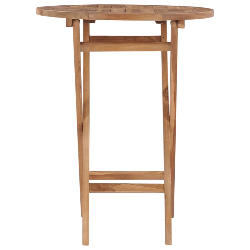 Daghmar Round Teak Solid Wood Outdoor Bistro Table - 60 cm W 60 cm D