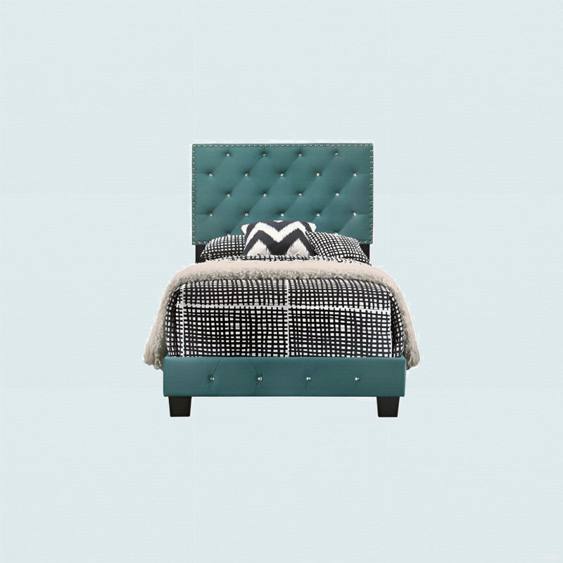 Charming Twin Bed In Refreshing Hue