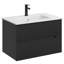  Meuble-lavabo mural simple 30 po avec lavabo en céramique et robinet, armoire flottante avec 2 tiroirs à fermeture en douceur-406035717-406035716