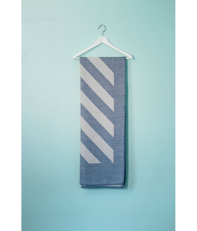 Grinda Baby Alpaca Woven Throw Blanket, Periwinkle