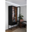 Armoire noire minimaliste pour exposer des objets - 31,5 x 18 x 86,5 86,5h avec plusieurs tablettes pour ranger divers objets