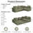 108" L-shaped Modular Sectional Sectional Sofa, Corduroy Sleeper Couch Bed, Compression Foam Sectional with Headrest - No Assembly Required-306480442