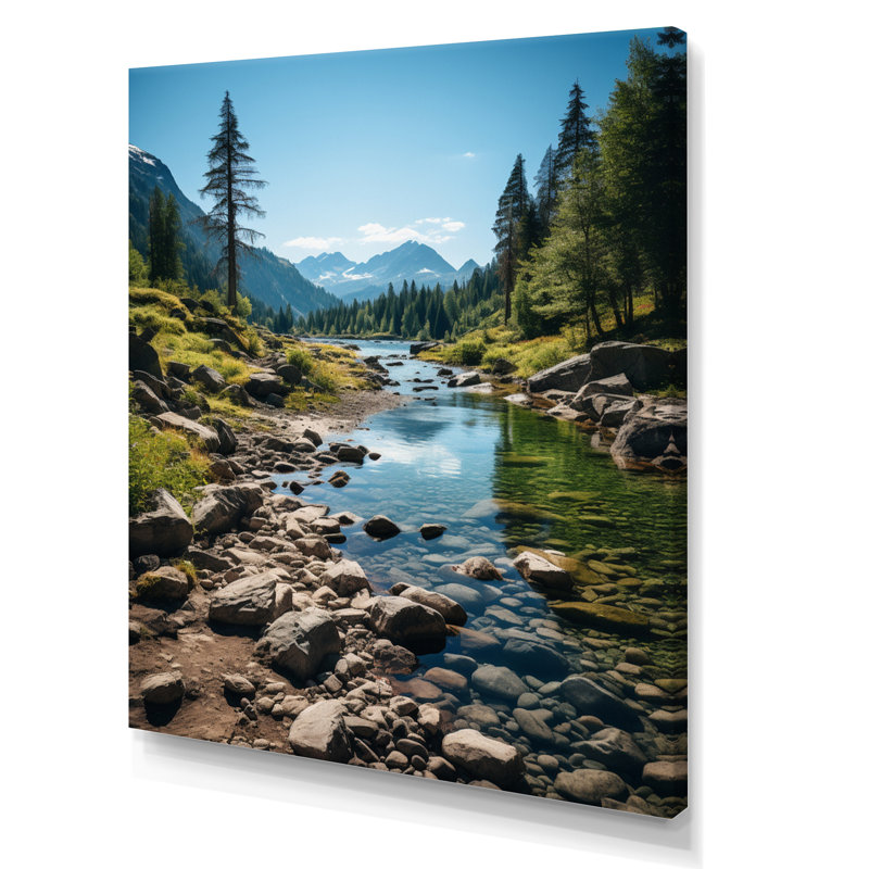 Behja Canada, paysage d'émeraude sauvage sur toile, H 44 po x l 34 po x P 1,5 po, Toile tendue