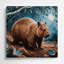 Faune, art mural gris en métal Wombat-1420492916