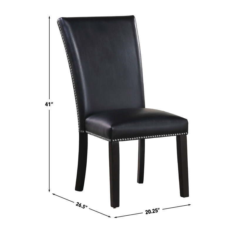 Chaise rembourrée Anxhela, Noir