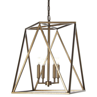 Luminaire suspendu géométrique 4 lumières Ansley