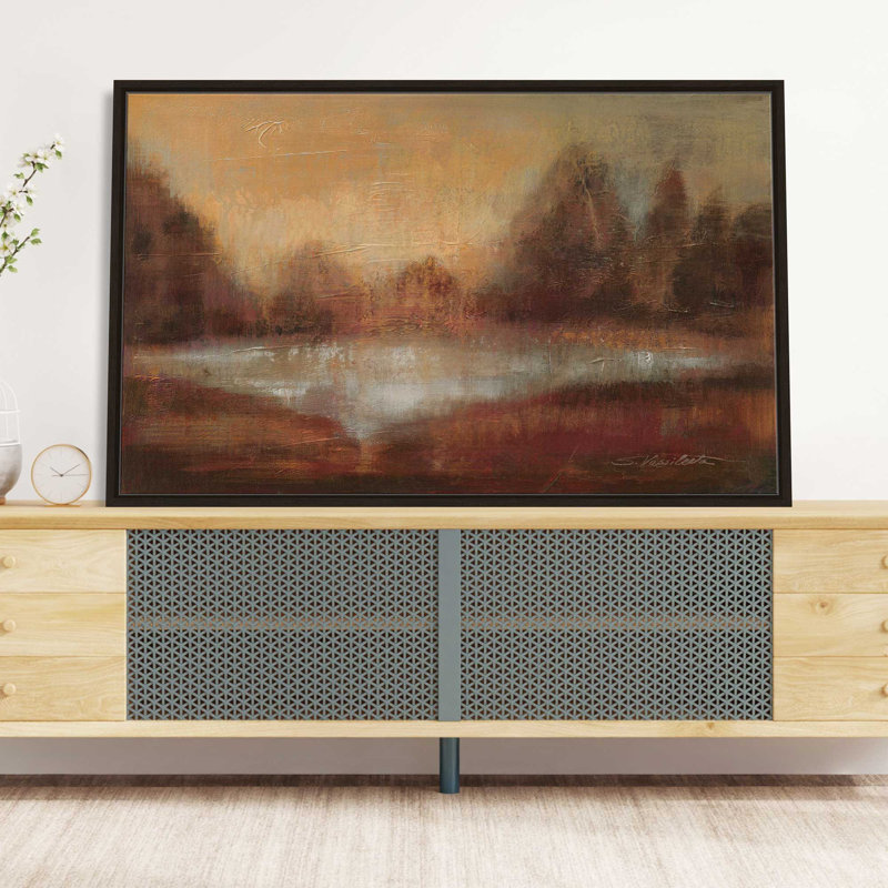 Pluie II - Peinture, L 33,5 po x H 21,5 po, Cadre noir