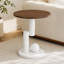 Ensemble de 2 tables gigognes de luxe, tables avec rangement pour le salon, ensemble de tables ovales et rondes, table centrale blanche, table basse, table d'appoint, grande table de 47,24 po, petite de 19,69 po