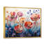 «Red Blue Botanical Serenade - Abstract Botanicals», reproduction d'art sur toile-805257301-805257306