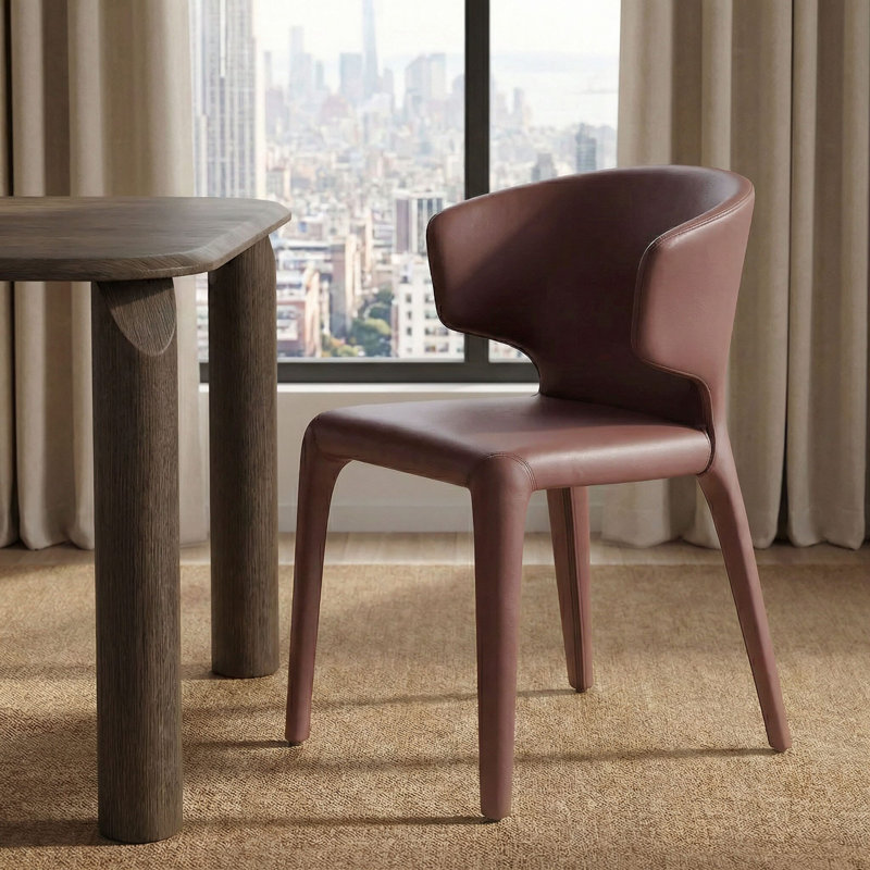 Milan Upholstered Dining Chair, Brown