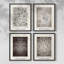 William Morris, reproduction d'art encadrée - ensemble de 4-1770106363-1770106356