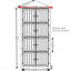Armoire de rangement 72 po, armoire de rangement 8 portes, coin 4 niveaux 72 po avec portes hautes, coin et tablettes