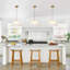 Vintage Large Single Light Dome-Shaped Striped Glass Pendant Light    -103073087