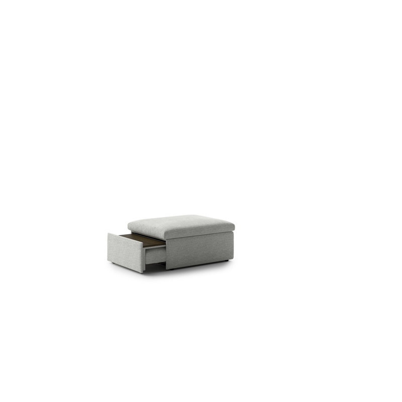 Otto Sleeper Ottoman  - Smoked Birch Top, Taupe