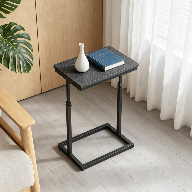 Table d'appoint haute réglable avec accoudoirs, table de bout étroite pour le salon, la chambre à coucher et les petits espaces