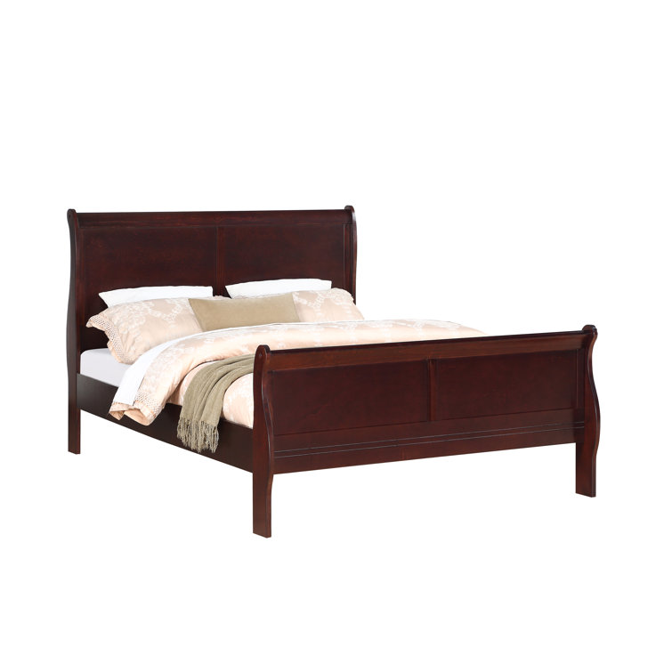 Jamene Philip Cherry Sleigh Bedroom Set B3800 Special 5 Bed Dresser Mirror Nightstand Chest Winston Porter Bed Size: King