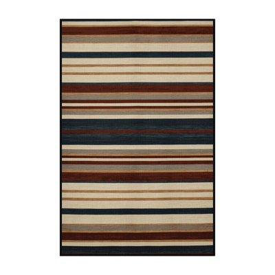 Tapis lavable rayé Canyon