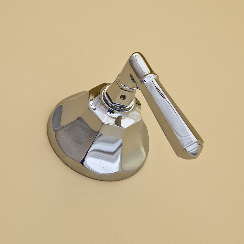 Ensemble de commande de douche avec poignée levier et laiton massif Mississippi par Strom Living, Chrome