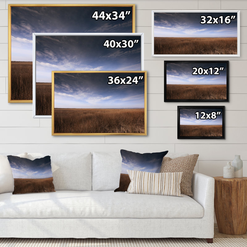 Magnifique champ de blé mystique - décoration murale traditionnelle sur toile, H 30 po x l 40 po x P 1,5 po
