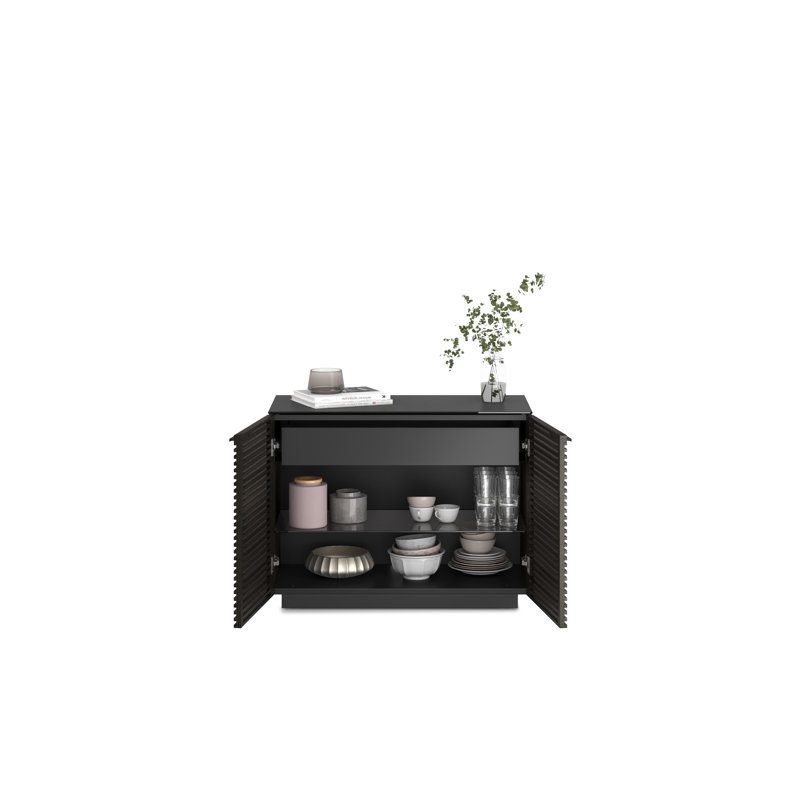 Corridor Accent Cabinet, Charcoal/Stained Ash