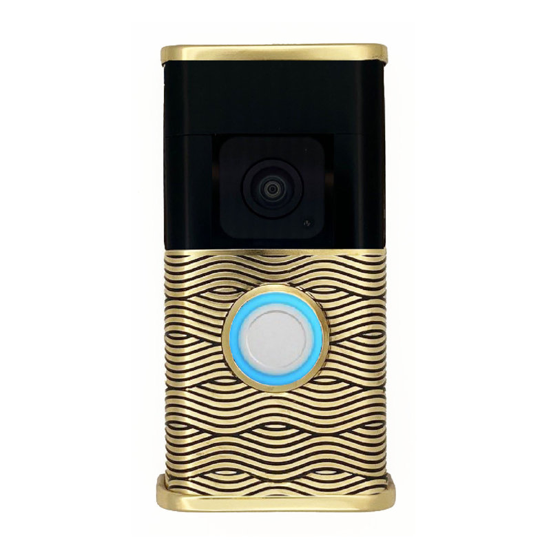 Housse pour sonnette vidéo Waves, Laiton