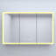 Rectangular Silver Aluminum Recessed/Surface Mount Medicine Cabinet With Mirror LED And Clock