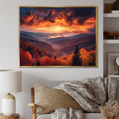 Tennessee Great Smoky Mountains Sunset I - Tennessee Canvas Print