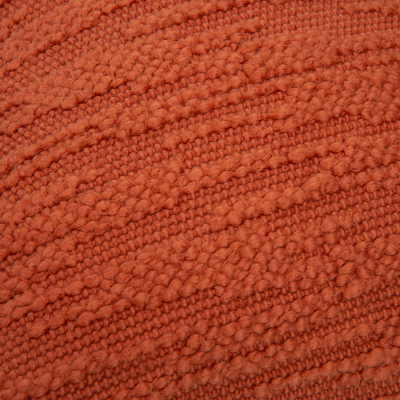 Textured Cotton Throw Pillow, Red