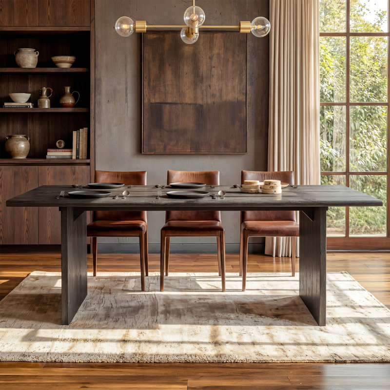 84" 100% Solid Pine Wood Dining Table