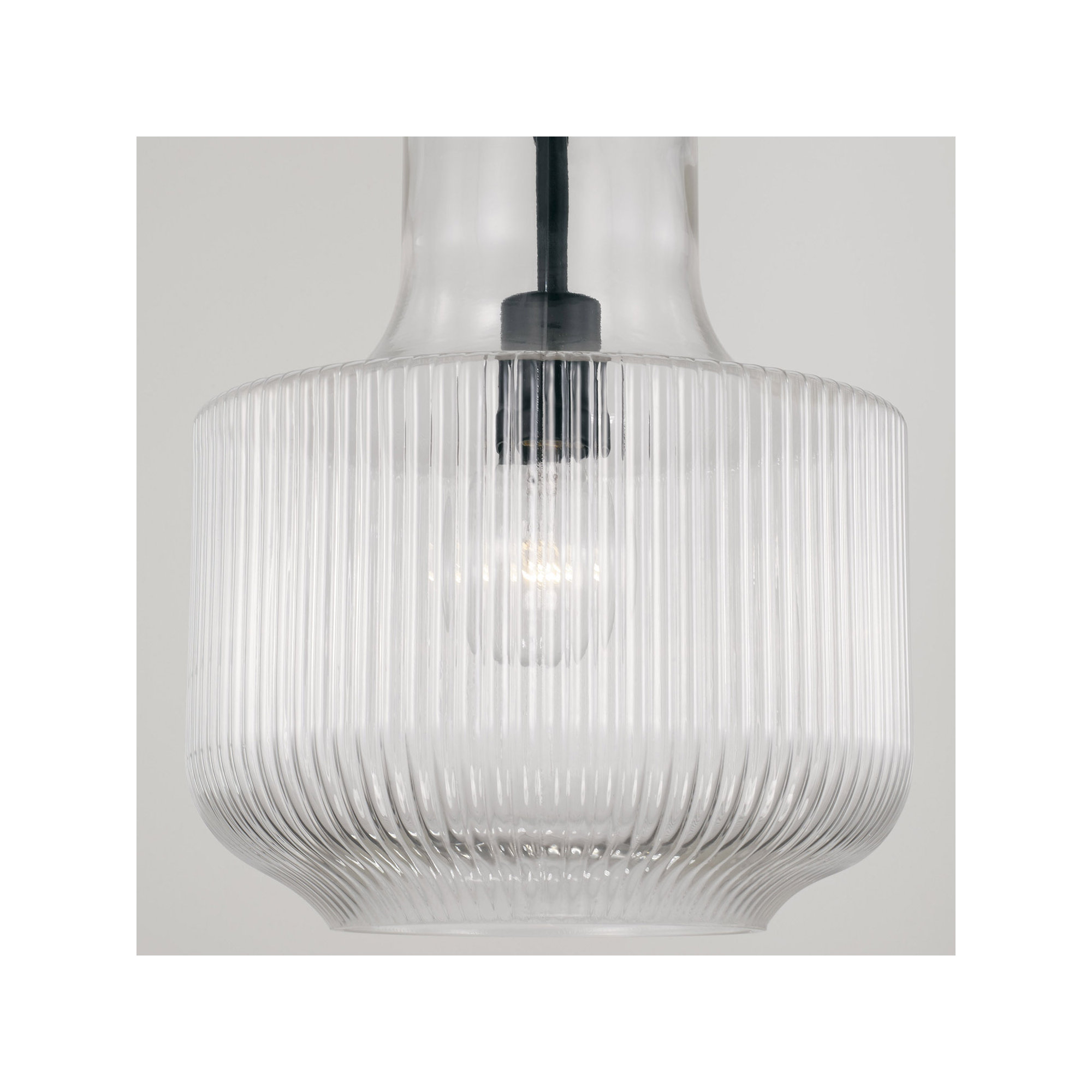 Altera Single Light Glass Dimmable Pendant, Matte Black