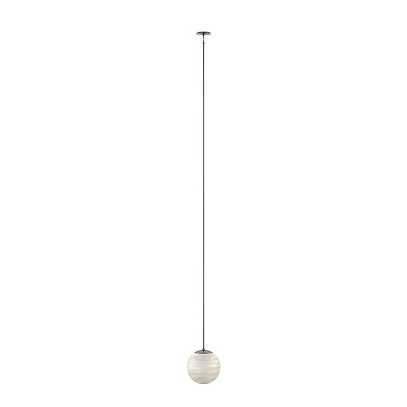 Marbled Globe 1 - Light Pendant, 11.81" H x 11.81" W x 11.81" D, Black Gunmetal